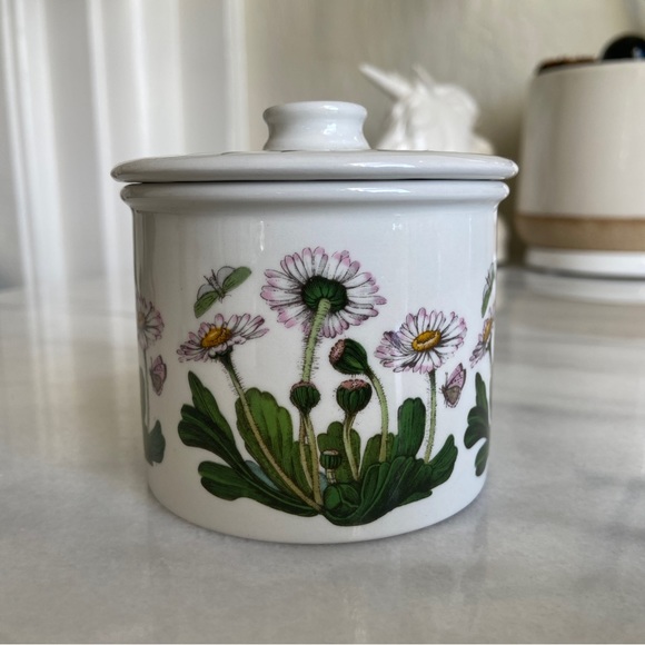 Other - VINTAGE • Portmeirion Daisy Sugar Bowl English Garden Ceramic Cottagecore Flower